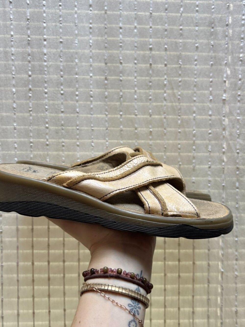 Vintage Dr. Martens Tan Cross Sandals - 7 - Picture 2 of 6